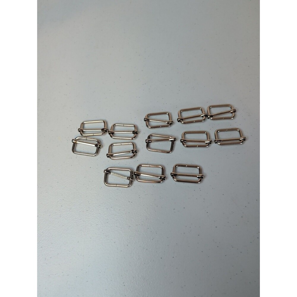 13 Pieces Slide Buckle 1 inch Metal Slides Rectangle Adjustable